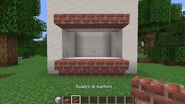 Scalini di mattoni Minecraft fronte
