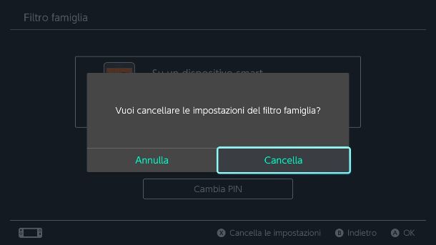 Filtro famiglia Nintendo Switch