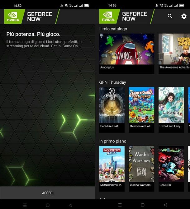 NVIDIA GeForce NOW Android