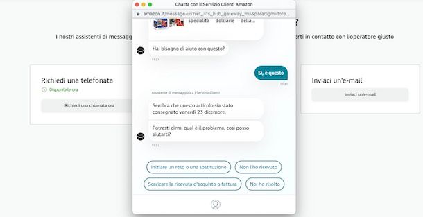 Servizio clienti : come fare un reso o sostituzione.