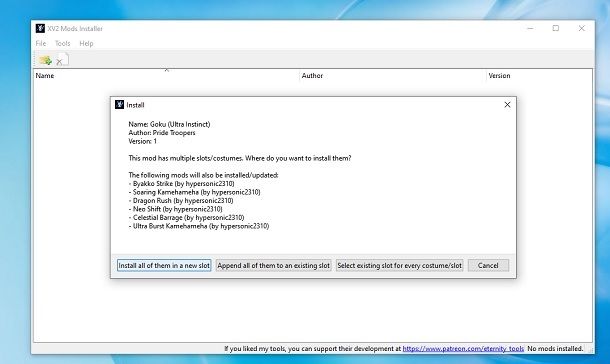 XV2 Mods Installer Dragon Ball Xenoverse 2 PC
