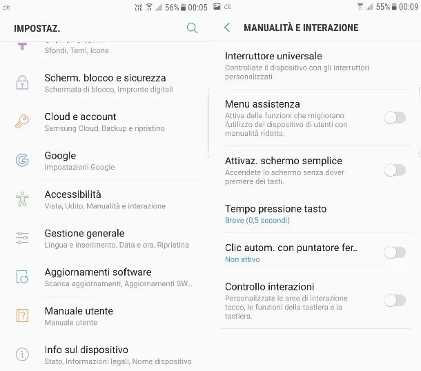 Impostazioni Samsung