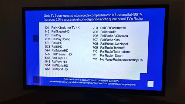 Passare ai canali TV ibridi