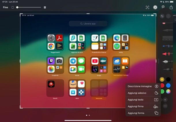 Come fare screenshot su iPad