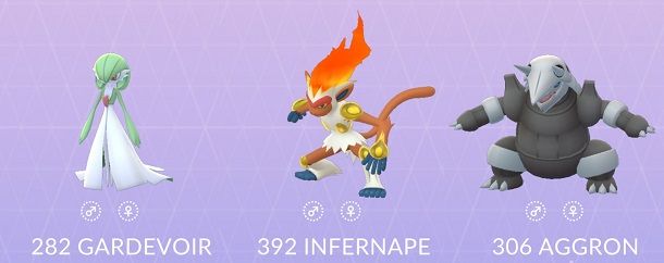 Gardevoir Infernape Aggron