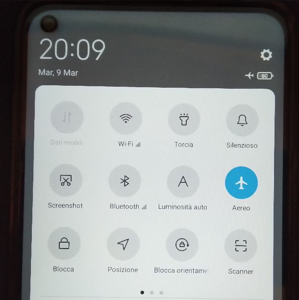 Modalità aereo Android