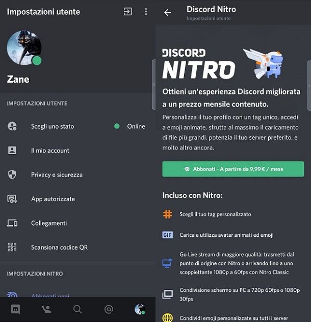 Come avere Discord Nitro Android