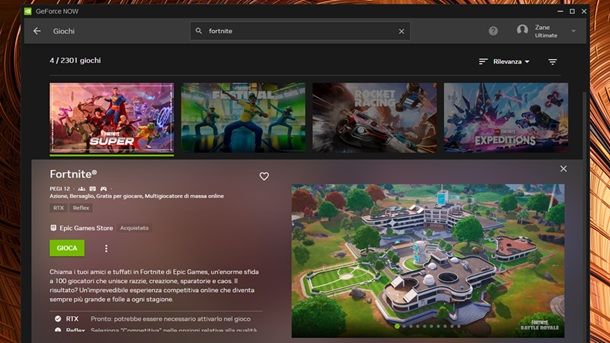 Fortnite NVIDIA GeForce NOW