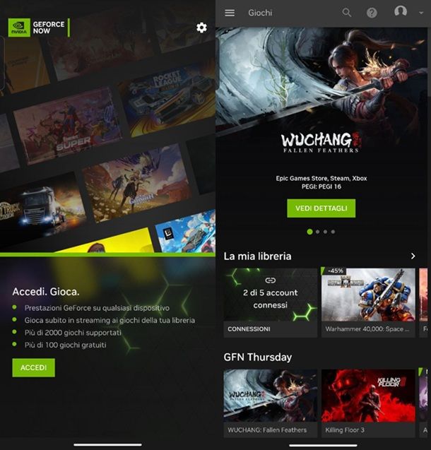 NVIDIA GeForce NOW app Android