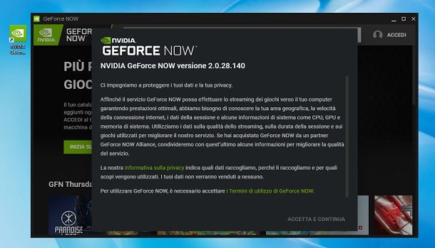 Come installare GeForce NOW su Windows