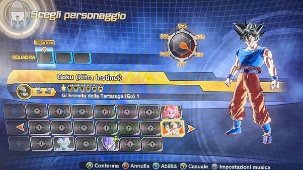 Selezione personaggio Mod Dragon Ball Xenoverse 2 PC