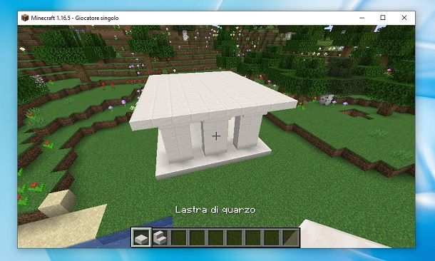 Piano superiore tempio greco Minecraft