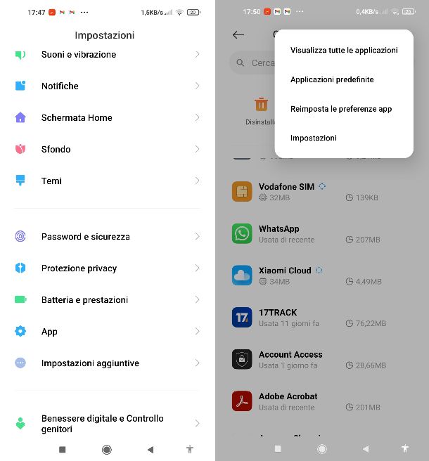 App sistema Xiaomi