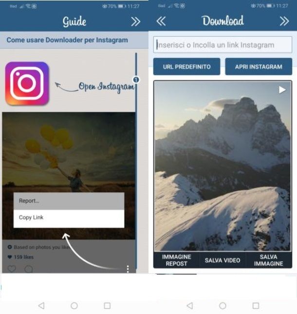 Downloader for Instagram app