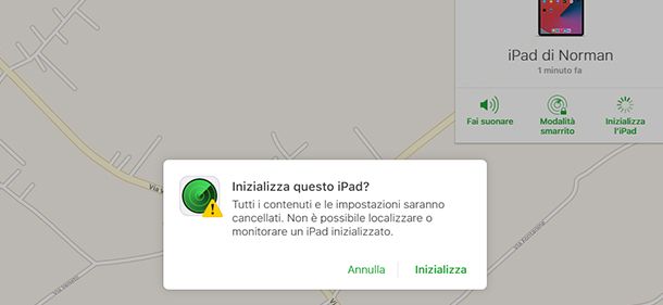 inizializza iPad