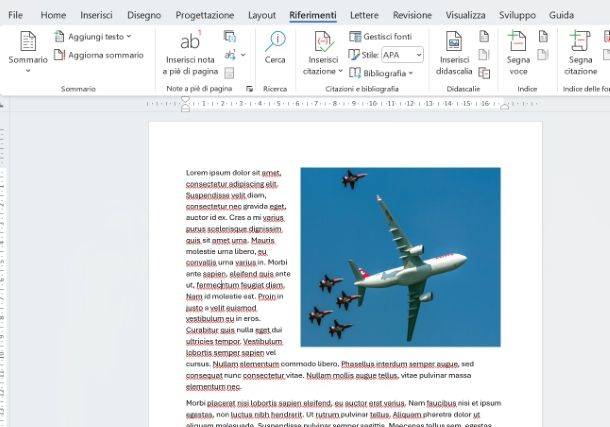 Come scrivere accanto a un'immagine su Word