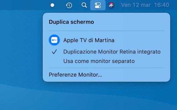 Collegare Apple TV da Mac