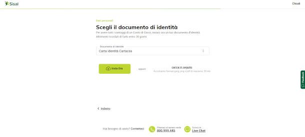 Schermata di inserimento documento