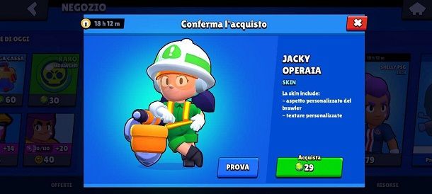 Acquistare skin Brawl Stars