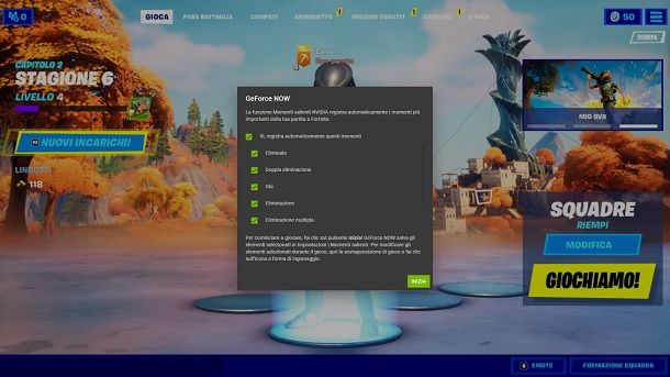 Fortnite NVIDIA GeForce NOW