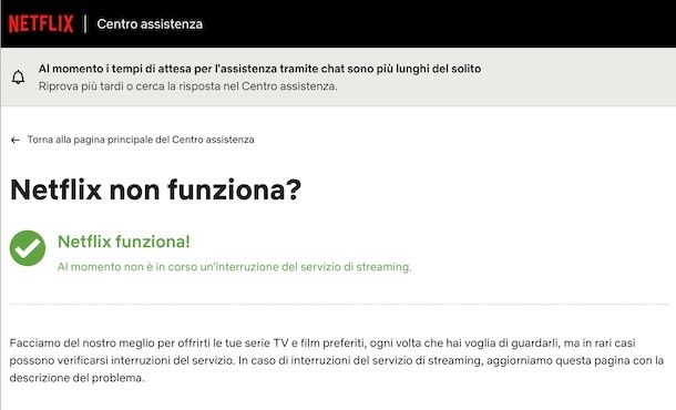 Scoprire se Netflix è in down