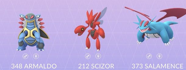 Armaldo Scizor Salamence