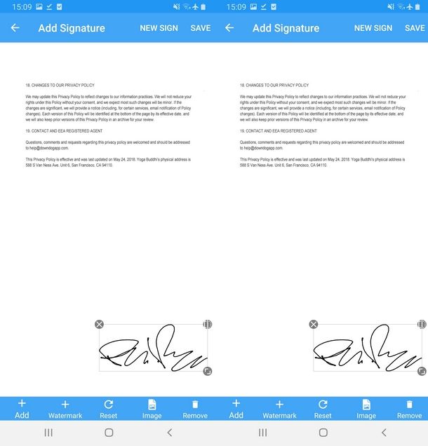 Apporre la firma e salvare il PDF sul cellulare