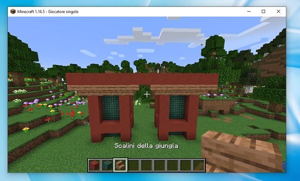 Scalini della giungla tempio giapponese Minecraft