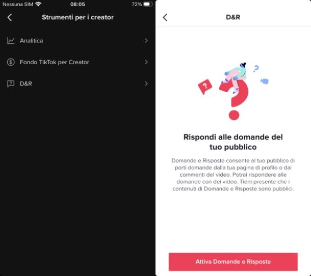 Come farsi fare le domande su TikTok