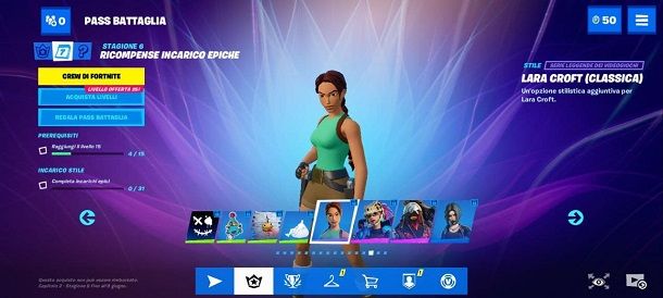 Come avere Lara Croft Classica Fortnite