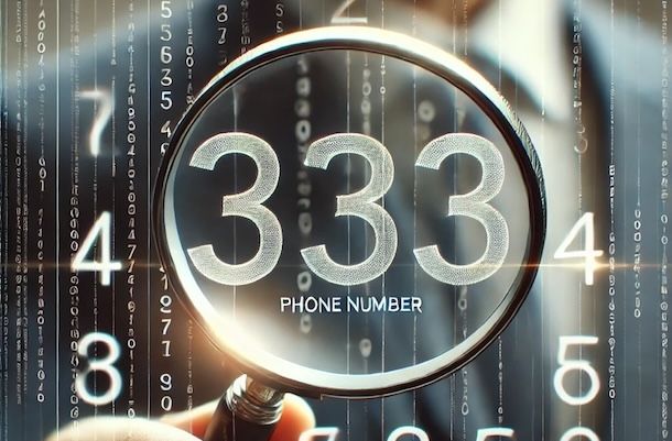 Numero di telefono sotto lente di ingrandimento