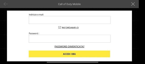 Recupera Account CoD Mobile