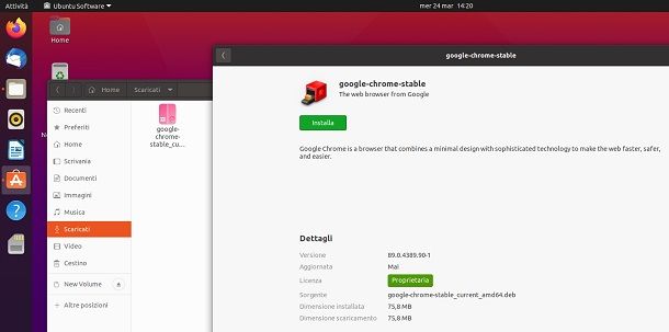 Installare Google Chrome su Ubuntu GUI