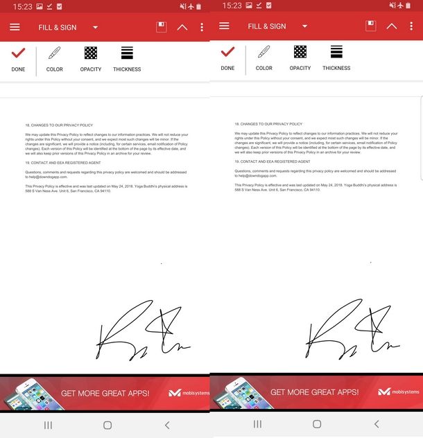 Salvare il documento PDF dopo la firma con PDF Extra