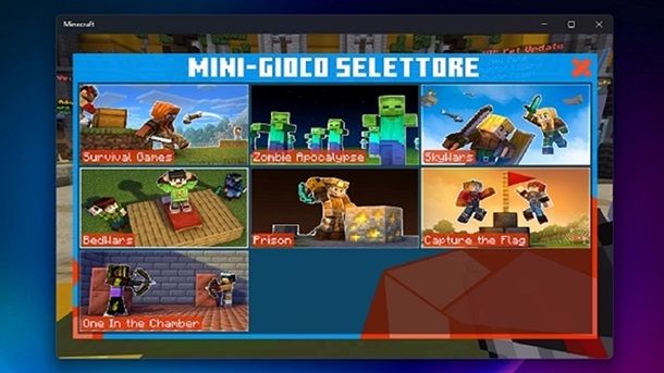 Modalità gioco Minecraft server