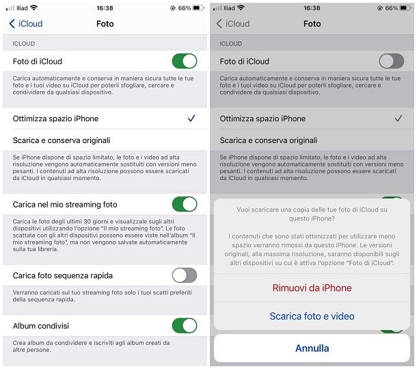 Come salvare foto su iPhone e non su iCloud