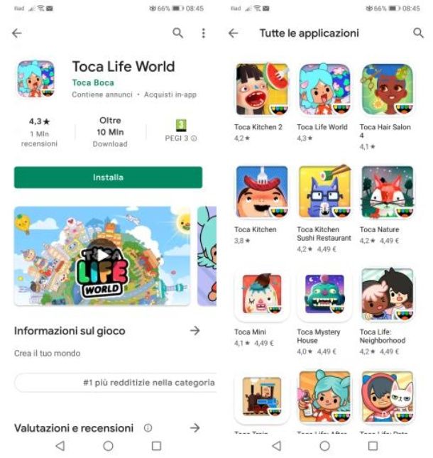 Come scaricare Toca Boca gratis Android