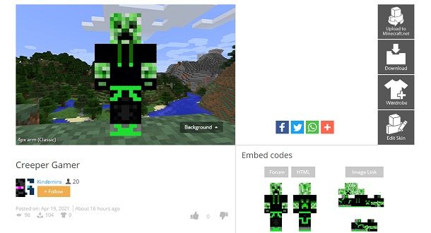 Scaricare skin Mob Minecraft