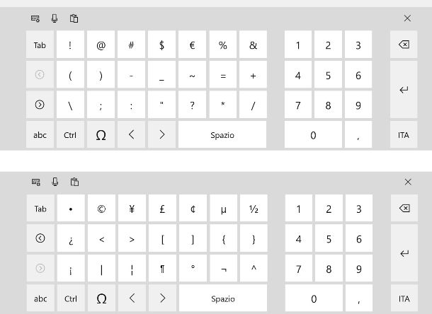 Tastiera virtuale Windows