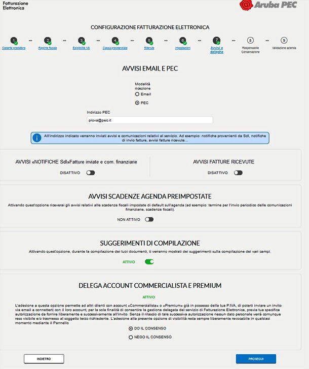 Fatturazione Elettronica di Aruba