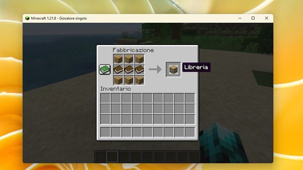 Come craftare una libreria su Minecraft Java