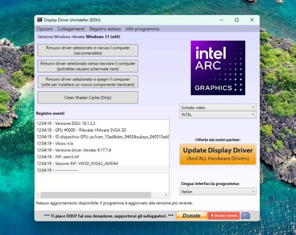 Come disinstallare i driver della scheda video