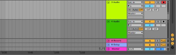 esempio di armatura della traccia su Ableton Live