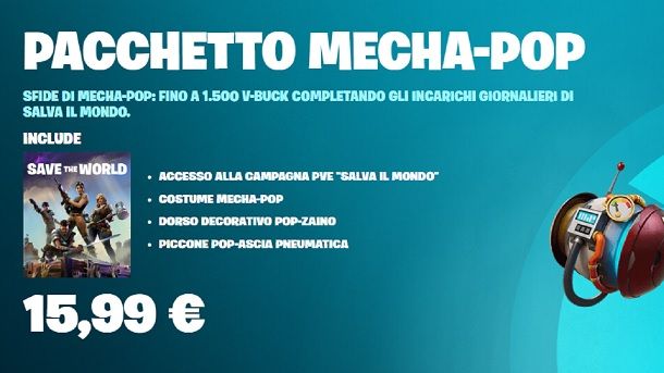 Pacchetto Mecha-Pop Fortnite PS4