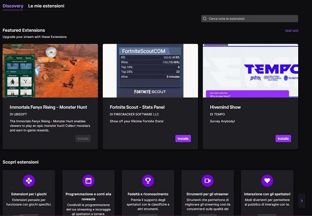 Estensioni Twitch