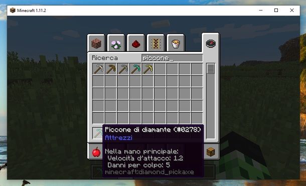 Piccone di diamante Minecraft