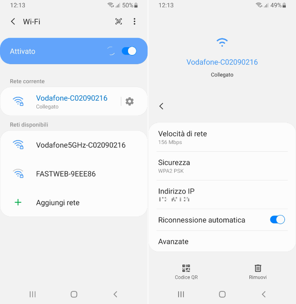Indirizzo IP Android
