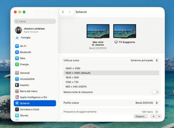 Come collegare il Mac alla TV