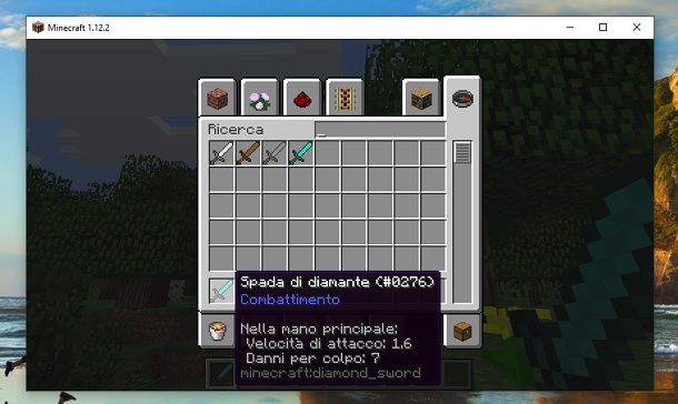 Spada di diamante Minecraft