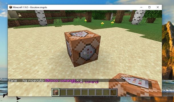 Blocco comandi Minecraft